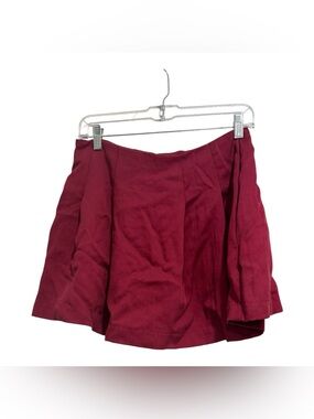 A New Day Women's Burgundy Pleated Mini Skort